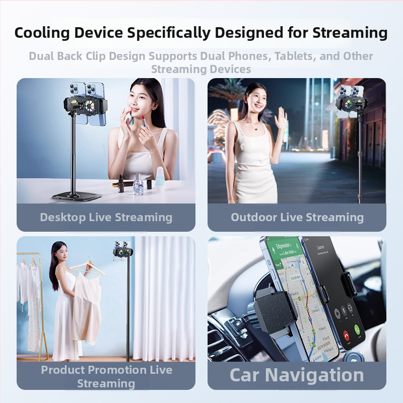 Polovodičový tichý chladič pre tablety a smartfóny, model 003, 10W, Materiál: ABS + hliníková zliatina + PC, Rozhranie: Type-C, Hmotnosť: 552 g