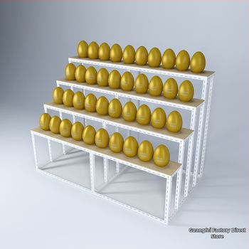 Триетажен държач за златно яйце от неръждаема стомана за лотариен дисплей – стил Японско-Корейски – подаръчна опаковка