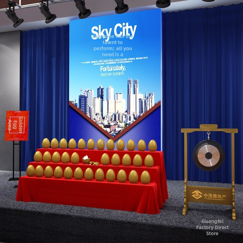 Триетажен държач за златно яйце от неръждаема стомана за лотариен дисплей – стил Японско-Корейски – подаръчна опаковка