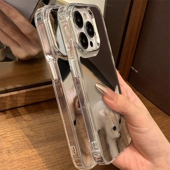 Θήκη iPhone 17 Pro Max με σχέδιο δύο γάτων, καθρέφτης φινίρισμα, σκληρή θήκη, ανθεκτική στην πτώση, δυνατότητα προσαρμογής