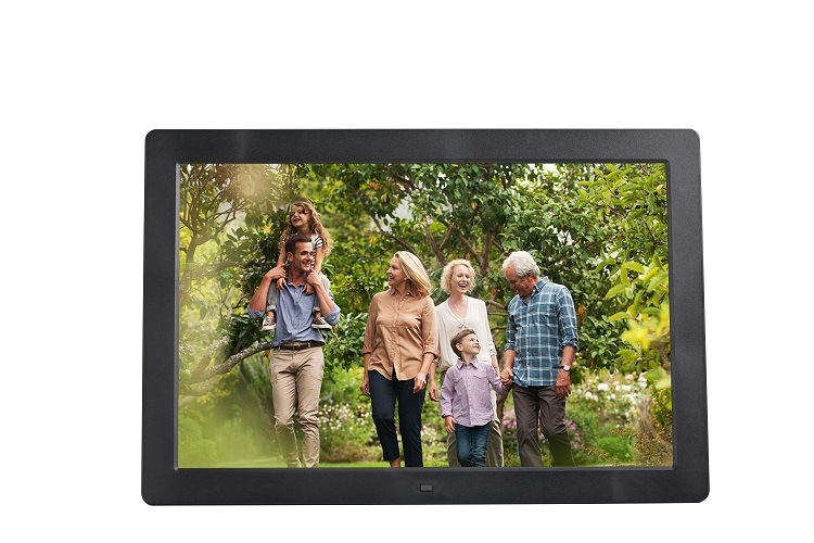 Digitalni okvir za fotografije (prikaz glazbe i videa; formati memorijskih kartica MS/SD/TF/MMC; formati slika BMP/JPEG/PNG/JPG/GIF; napajanje: priključeno na mrežu)