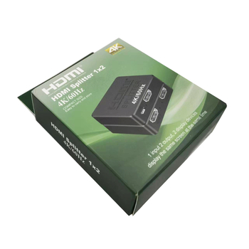 HDMI splitter 1x2, 4K60Hz, mini model, kábel 0,5 m, verzia 2.0