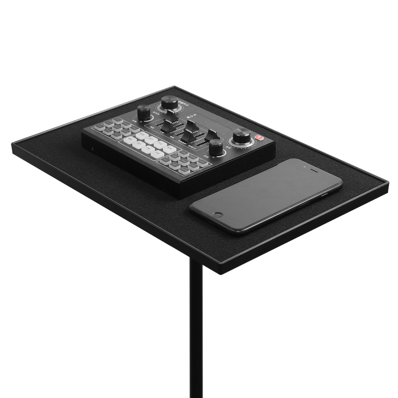 Suport metalic pentru proiector cu tavă universală, bază de podea telescopică, adaptor pentru trepied și raft de depozitare pentru proiector