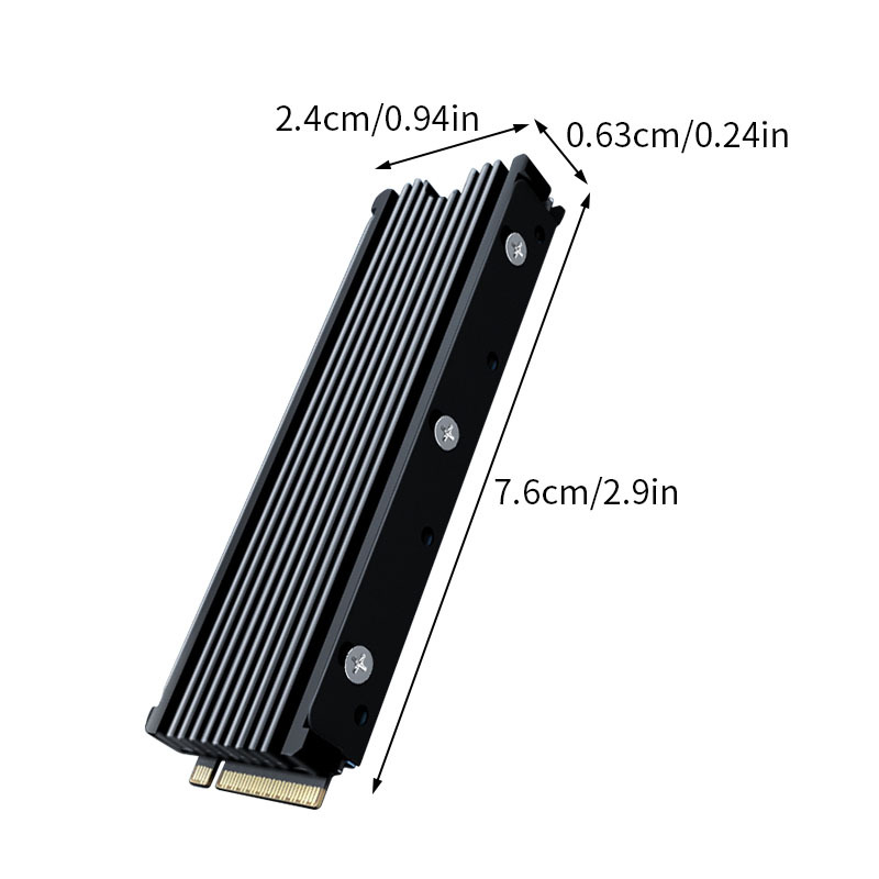 Hlađenje za M.2 2280 SSD - GMTA SR2301, aluminijska legura, tih, protuklizni dizajn, 32.6 g