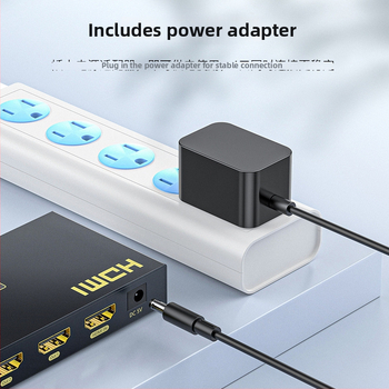 Jinghua HDMI 4-portový splitter, 1 vstup / 4 výstupy, 4K60Hz, model F131, napájanie 3C