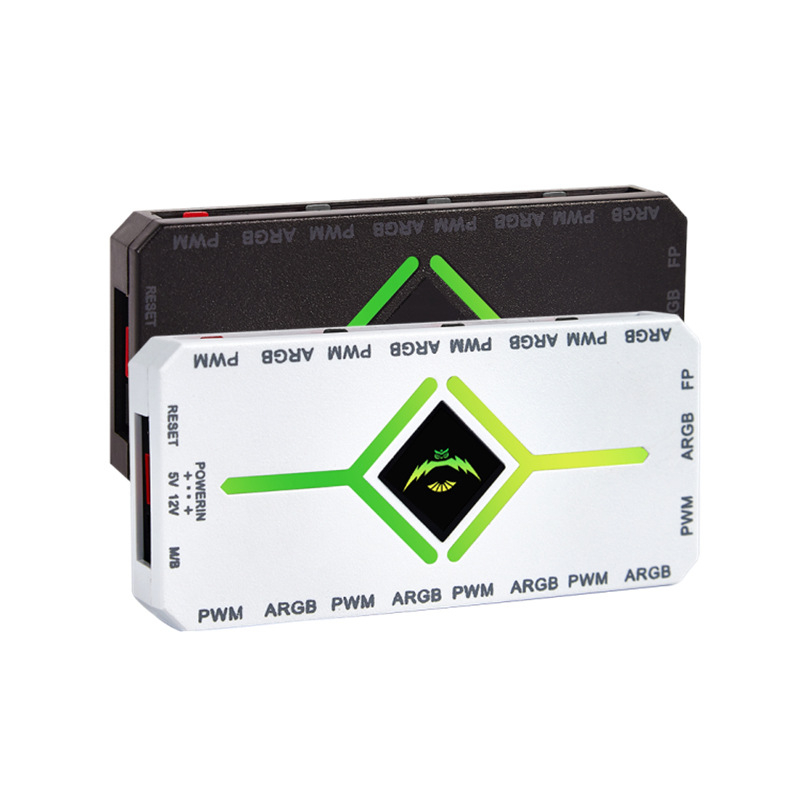ARGB ovládač ventilátorov s bezdrôtovým diaľkovým ovládaním, 5V 3Pin vstup, PWM riadenie, hub pre ARGB ventilátory do skrinky