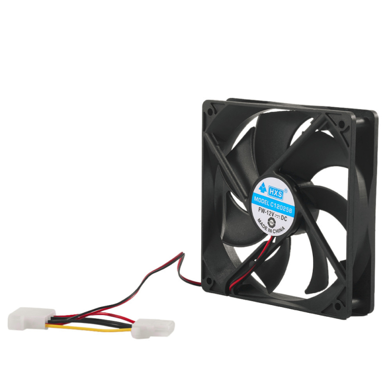 Chladiaci ventilátor do skrinky s dvojitou hlavou, olejové ložiská, 1100 ot/min, hluk 11 dB, 3-pinový napájací konektor