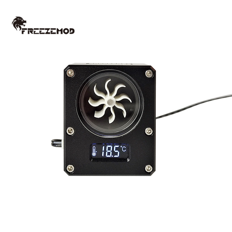 FREEZE MOD WDXS-T4 laptop vodeno hlađenje — VA LCD zaslon, prikaz temperature i mjerenje protoka