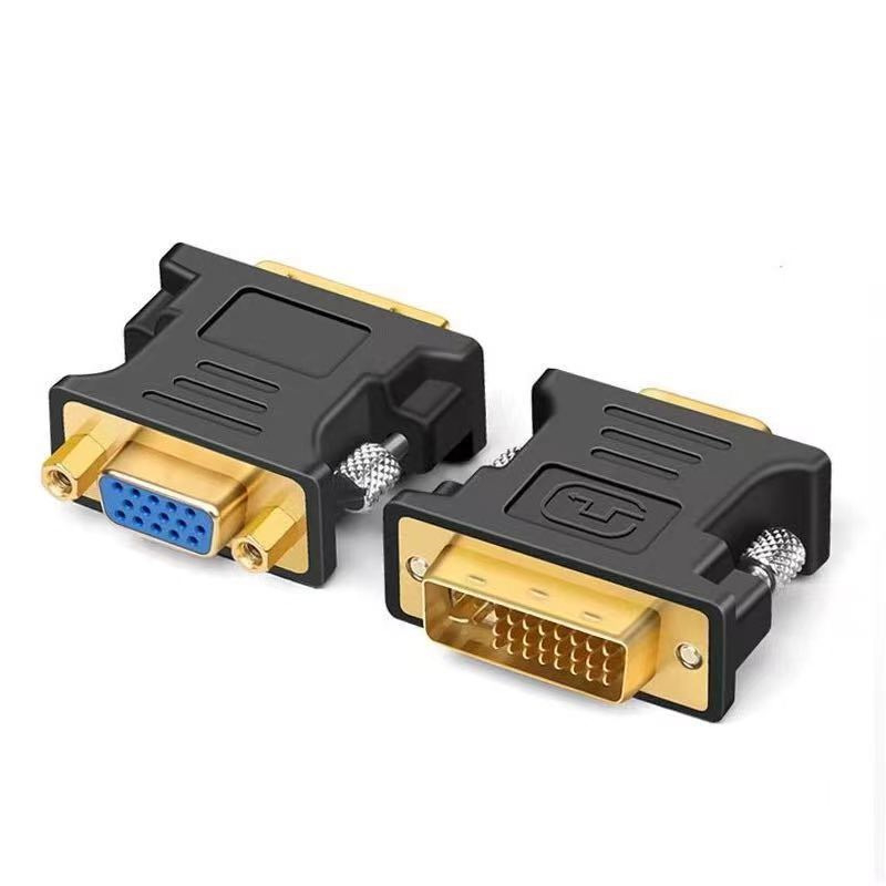 DVI–VGA konverter kábel, 24+5-pins, ABS négyzet alakú külső, AD013, 1080p