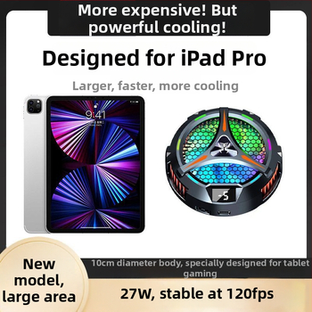 Răcitor pentru dispozitive mobile, cu clemă de spate, răcire cu turbina, tehnologie semiconductoare, interfață Type-C