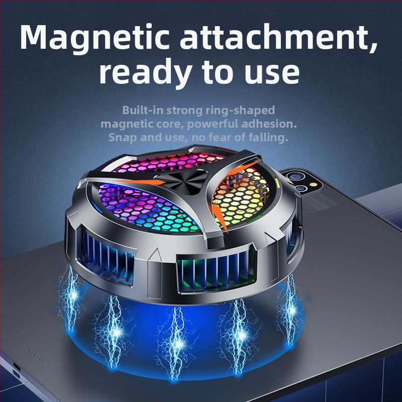 Răcitor pentru dispozitive mobile, cu clemă de spate, răcire cu turbina, tehnologie semiconductoare, interfață Type-C