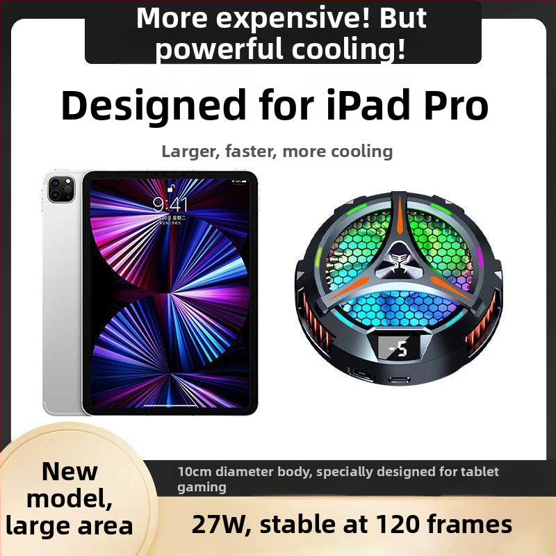 Răcitor pentru dispozitive mobile, cu clemă de spate, răcire cu turbina, tehnologie semiconductoare, interfață Type-C