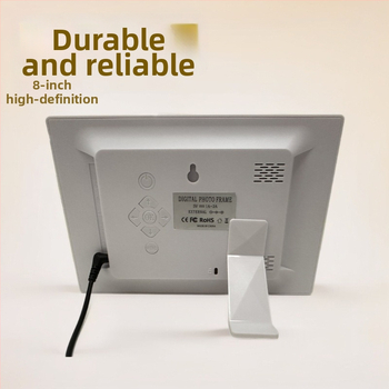 8-palcový inteligentný digitálny fotorámik, rozlíšenie 1024x600, pomer strán 16:9, 16 MB vnútorná pamäť, podpora BMP/JPEG/PNG/JPG