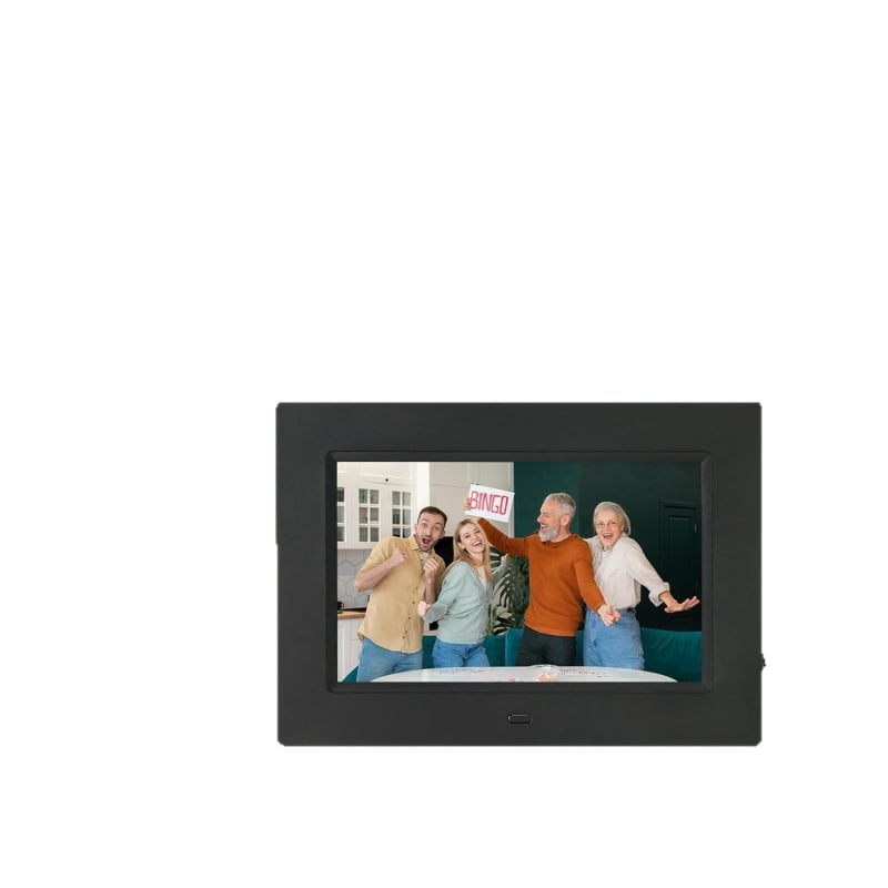 Digitalni okvir za fotografije s reprodukcijom kartica — zaslon 1024x600, SD/USB podrška, reprodukcija glazbe i videa, ABS-plastično kućište