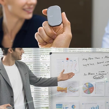 Cheerdots 014: Vzdušná myš s bezdrôtovým nabíjaním, dvojmódový mini Bluetooth diaľkový ovládač s dotykovou plochou, dosah 10 m, USB-C, kompatibilný s Android a iOS