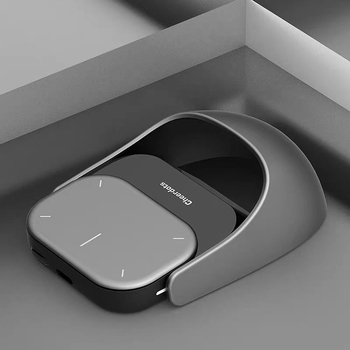 Cheerdots 014: Vzdušná myš s bezdrôtovým nabíjaním, dvojmódový mini Bluetooth diaľkový ovládač s dotykovou plochou, dosah 10 m, USB-C, kompatibilný s Android a iOS