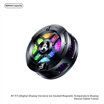 Magnetický chladič pre telefón a tablet s RGB osvetlením a digitálnym displejom, rozhranie Type-C, RT-F7/RT-F7i