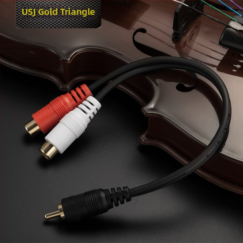 RCA audio razdjelni kabel, 1 muški na 2 ženska priključka, Jsj jinshanjiao, PVC omotač, ROHS certifikat, za audio i video