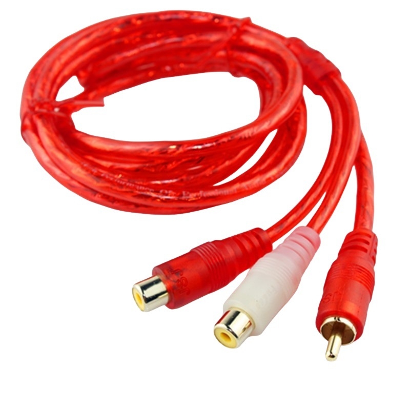 RCA audio razdjelni kabel, 1 muški na 2 ženska priključka, Jsj jinshanjiao, PVC omotač, ROHS certifikat, za audio i video