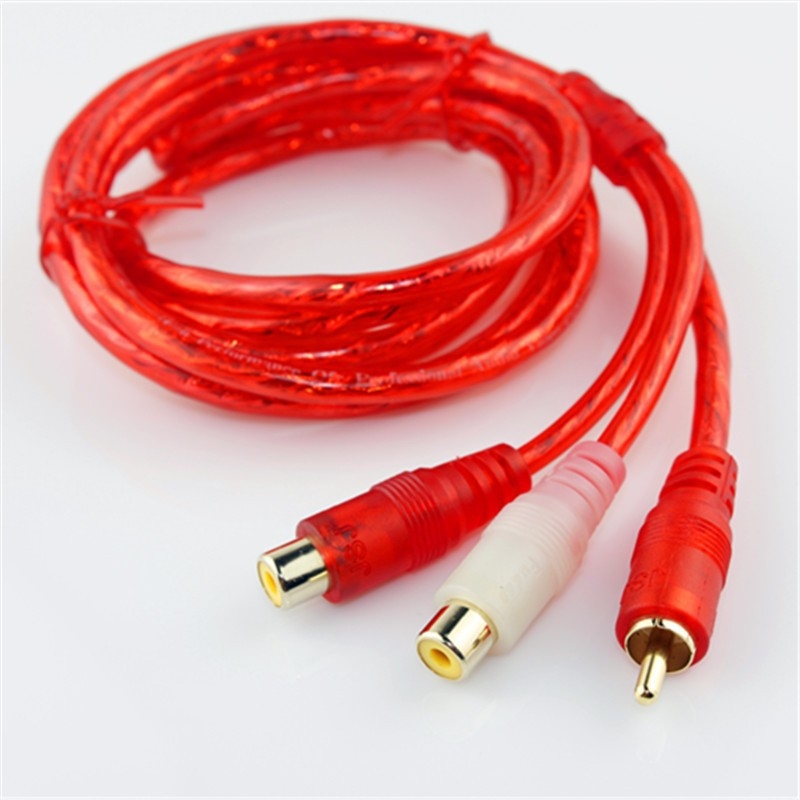RCA audio razdjelni kabel, 1 muški na 2 ženska priključka, Jsj jinshanjiao, PVC omotač, ROHS certifikat, za audio i video