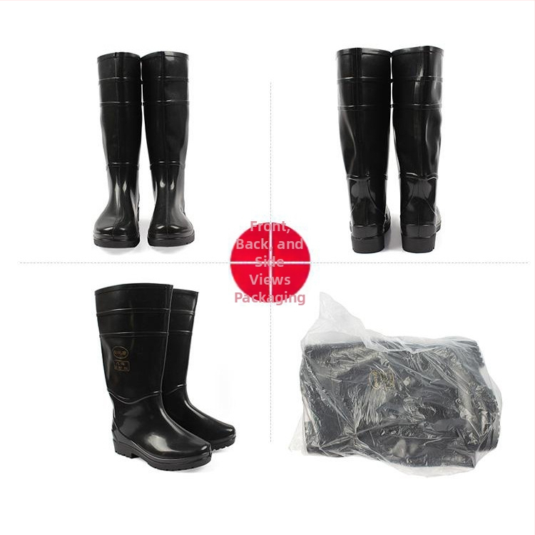 Muške visoke kišne čizme od PVC-a — vodootporne, otporne na klizanje, otporne na ulje, otporne na habanje