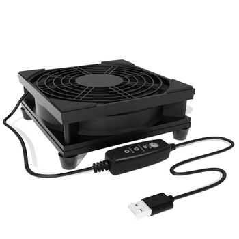 Ventilator de răcire pentru router, ABS, rulment cu ulei, 1500 RPM, funcționare silențioasă