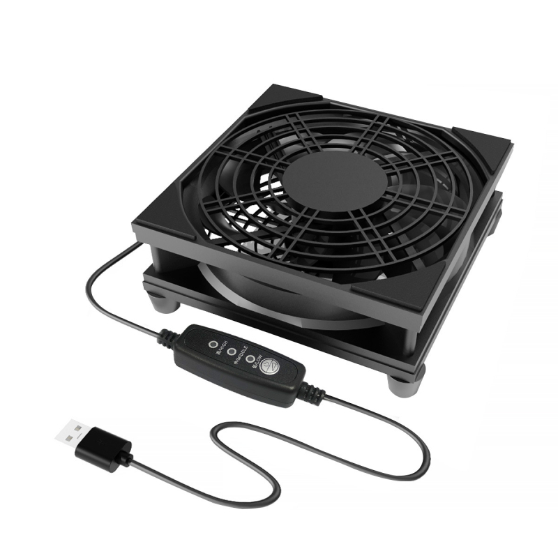 Ventilator de răcire pentru router, ABS, rulment cu ulei, 1500 RPM, funcționare silențioasă
