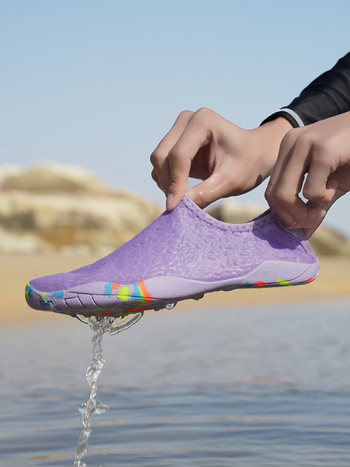 Pantofi de apă unisex pentru drumeții, plajă și activități în aer liber; partea superioară respirabilă din Lycra, talpă din cauciuc antiderapant, uscare rapidă, croială joasă.