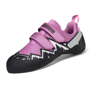 Παπούτσια αναρρίχησης για εσωτερικές διαδρομές — Δροσερό, αναπνέον πάνω μέρος από διχτυωτό ύφασμα; Αντιολισθητική σόλα από καουτσούκ; Κλείσιμο Velcro; Unisex