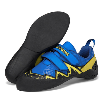 Παπούτσια αναρρίχησης για εσωτερικές διαδρομές — Δροσερό, αναπνέον πάνω μέρος από διχτυωτό ύφασμα; Αντιολισθητική σόλα από καουτσούκ; Κλείσιμο Velcro; Unisex