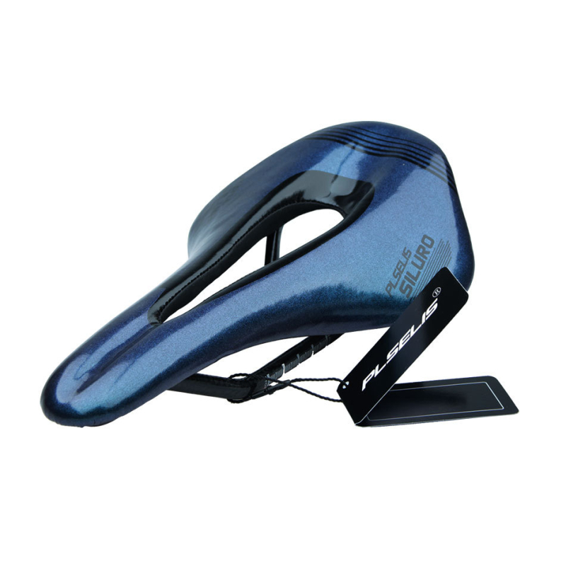 Șa de bicicletă cu arc din carbon și piele microfibră, nas scurt, design respirabil (GT418)