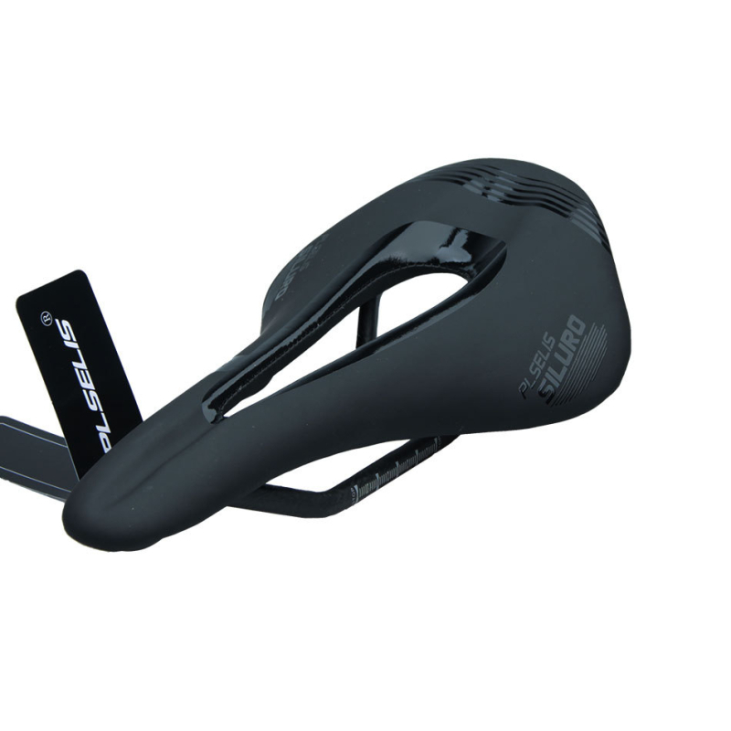 Șa de bicicletă cu arc din carbon și piele microfibră, nas scurt, design respirabil (GT418)