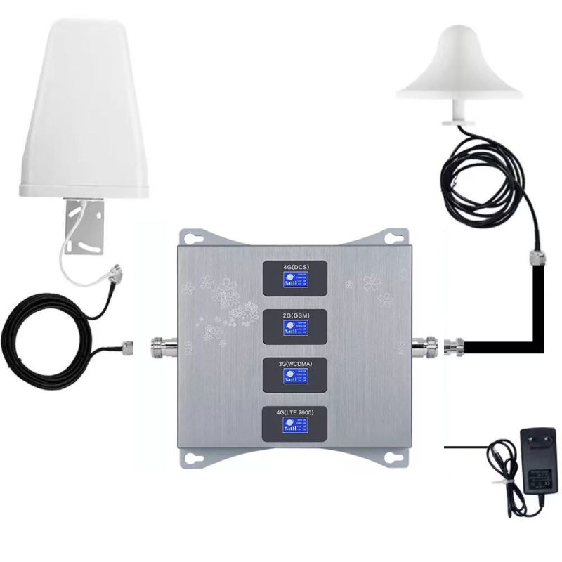 Repetor de semnal mobil Quad-Band (900–2600 MHz) – acoperire 300–1000 m², Compatibil cu întreaga rețea