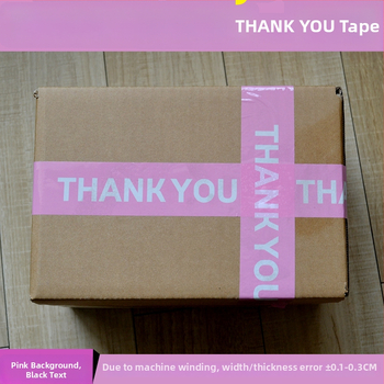 Printed THANKYOU лента за запечатване с карикатура, BOPP филм, Hydrosol adhesive, ширина 45 мм, дължина 10–100 м, филмова дебелина 52 μm