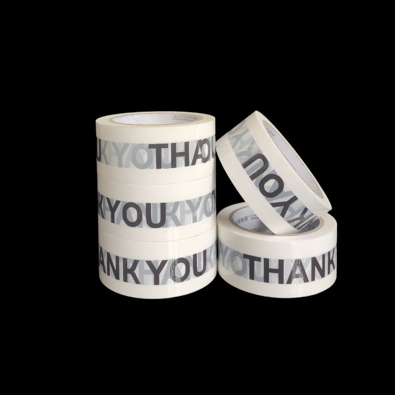Printed THANKYOU лента за запечатване с карикатура, BOPP филм, Hydrosol adhesive, ширина 45 мм, дължина 10–100 м, филмова дебелина 52 μm