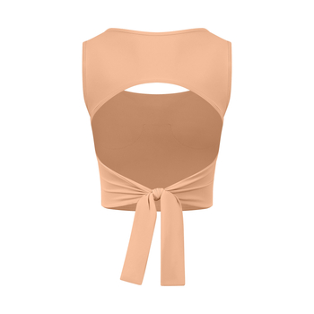 Sutien sport pentru femei, top de tip vestă pentru alergare, cupă completă, cupă model mediu, bretele fixe duble, material principal nylon 80%, căptușeală nylon 80%