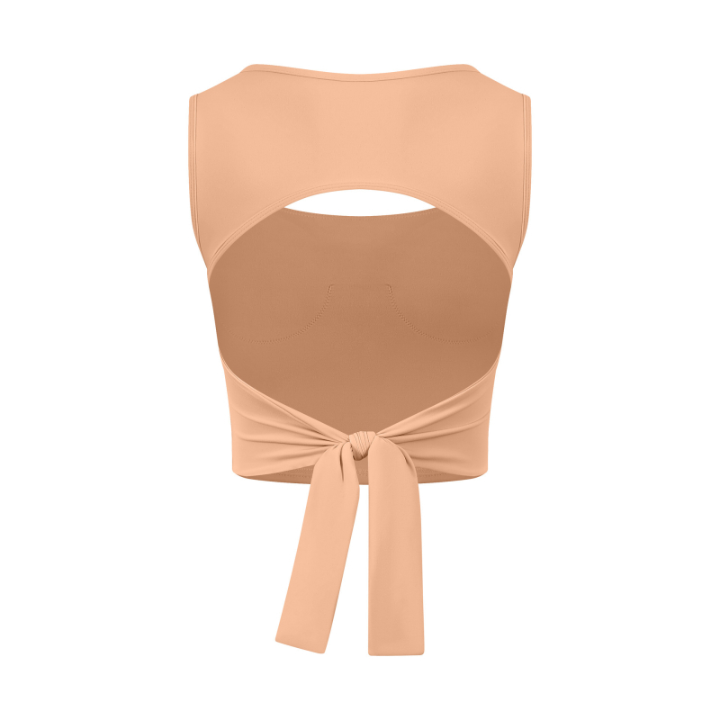 Sutien sport pentru femei, top de tip vestă pentru alergare, cupă completă, cupă model mediu, bretele fixe duble, material principal nylon 80%, căptușeală nylon 80%