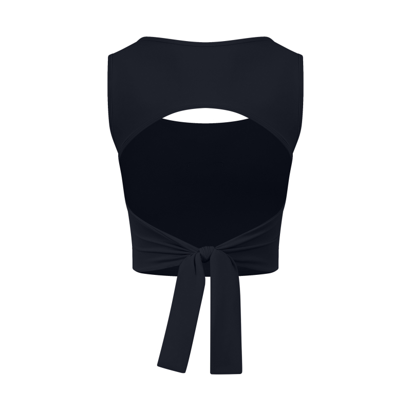 Sutien sport pentru femei, top de tip vestă pentru alergare, cupă completă, cupă model mediu, bretele fixe duble, material principal nylon 80%, căptușeală nylon 80%