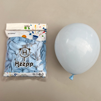 Vastag Macaron latex lufi nyomtatott logóval és QR-kóddal esküvői dekorációhoz