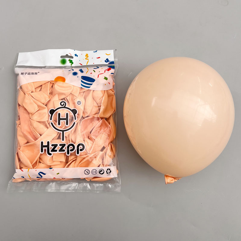 Vastag Macaron latex lufi nyomtatott logóval és QR-kóddal esküvői dekorációhoz