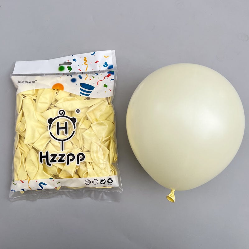 Vastag Macaron latex lufi nyomtatott logóval és QR-kóddal esküvői dekorációhoz