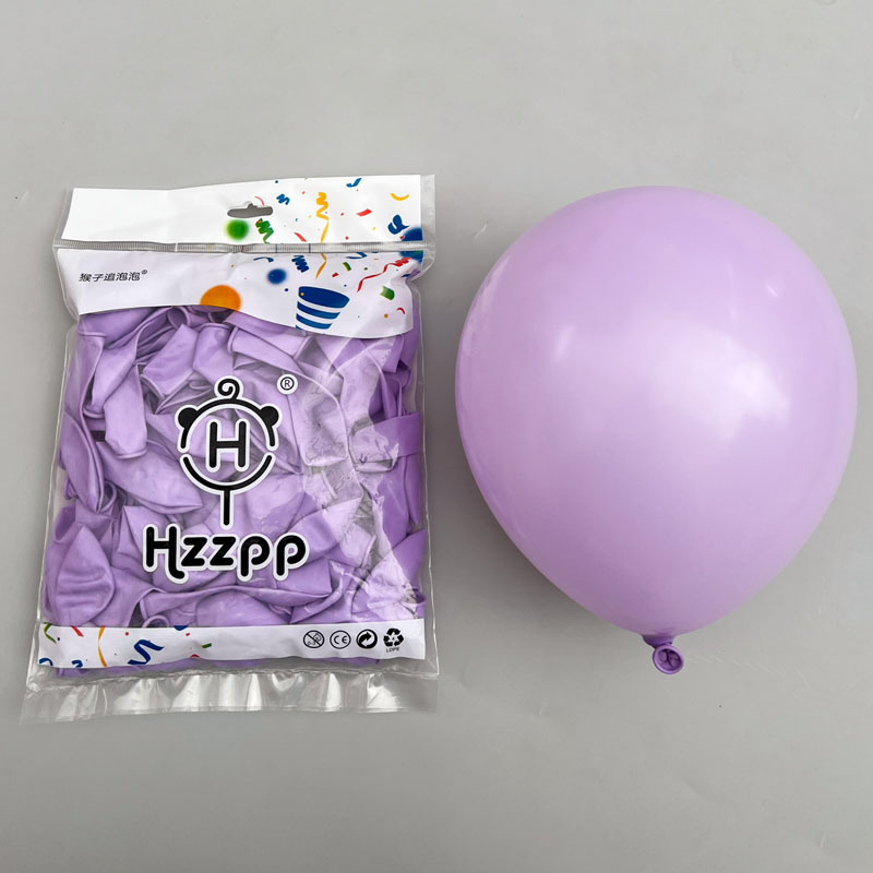 Vastag Macaron latex lufi nyomtatott logóval és QR-kóddal esküvői dekorációhoz