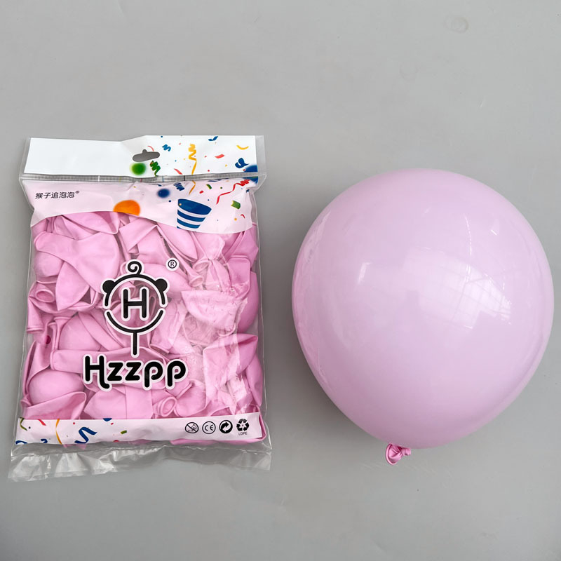 Vastag Macaron latex lufi nyomtatott logóval és QR-kóddal esküvői dekorációhoz