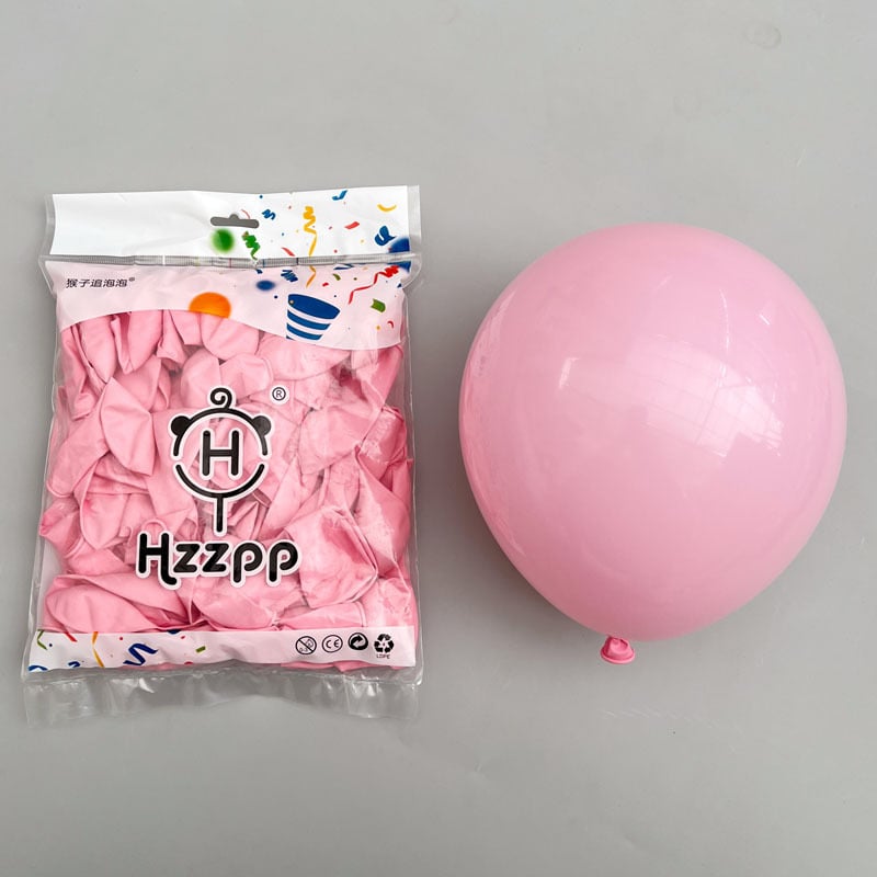 Vastag Macaron latex lufi nyomtatott logóval és QR-kóddal esküvői dekorációhoz