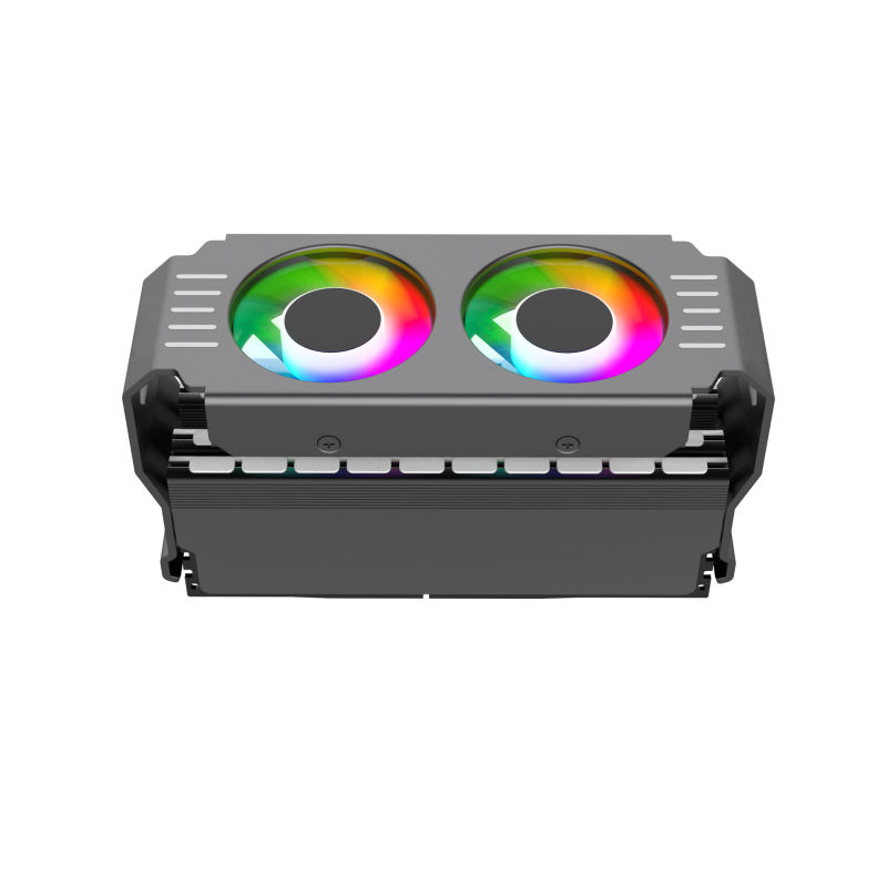D50 memorijski ARGB hladnjak s PWM kontrolom temperature, dualni ventilator, DDR4/DDR5 potpuno pokrivanje, 5V sinkronizacija