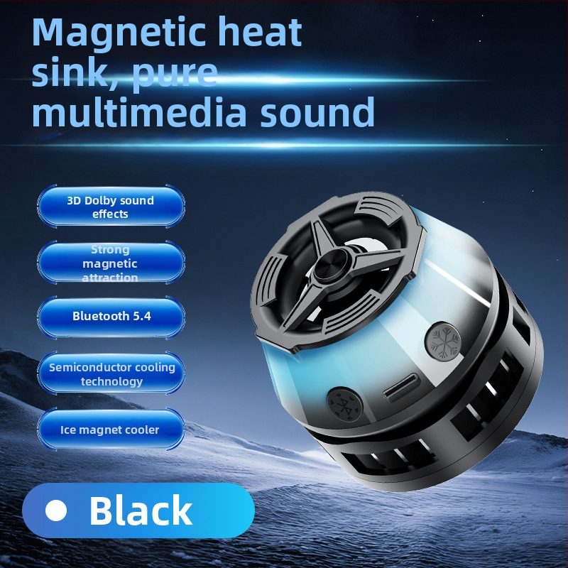 Zl18 Magnetický chladič pre telefón s polovodičovým chladením a vstavaným Bluetooth reproduktorom – 10W, ABS, USB-C, 106g