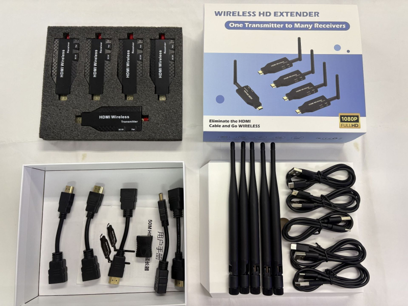 HDMI WiFi proširivač za unutarnju upotrebu, domet 50 m, 1080p, daljinsko buđenje, upravljanje napajanjem