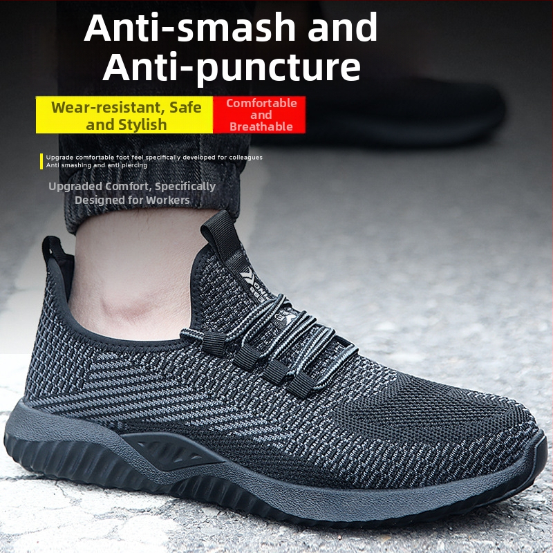 Защитни работни обувки, Flywoven мрежа, стоманен нос, антиударно и антипробивно, леки и дишащи (стоманен нос; антиударно и антипробивно; Flywoven мрежа)