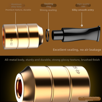 Αλουμινένιο στόμιο για πούρα, σετ δώρου 4 τεμαχίων, στυλ light luxury, νέο κινεζικό στυλ, δυνατότητα προσαρμογής