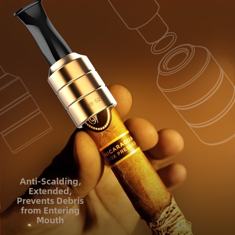 Αλουμινένιο στόμιο για πούρα, σετ δώρου 4 τεμαχίων, στυλ light luxury, νέο κινεζικό στυλ, δυνατότητα προσαρμογής